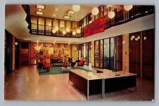 Moorhead Minnesota MN Concordia College Hall Building Interior Postcard 1965 picture