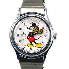 Disney Mickey, Lady Stretch Band, Easy Read Unworn Silver Tone RPH135 Watch $79 picture