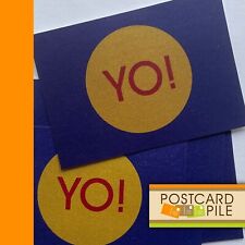 Unused Postcards, Set Of 5, Yo Greeting Lot Postcard Hey Hello Hi Type picture