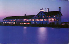 VTG 1984 PC THE LIGHTHOUSE INN ON THE WATER AT NIGHT WEST DENNIS MA CAPE COD picture