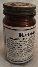 Vintage E.GriffithsHughes Kruschen Salt Medicine Glass Bottle/Box/Insert 1936 US picture