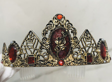 NICE Disney Princess GOLD Tiara Crown RED GLITTER Headband BEAUTY & THE BEAST picture