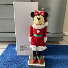Disney Parks Rare 24” Wooden Minnie Mouse Christmas Nutcracker Santa Clause LN picture