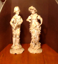 Pair of Antique 19ThC German Porcelain Figurines ATTB to Carl Schneider & Co. picture