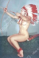 8b20-16647 super sexy Native American Indian girl cheesecake pinup w Bow & Arrow picture