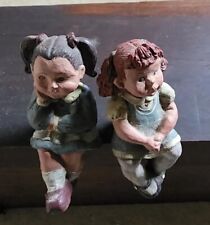 Sarah’s Attic Figurine - Little Girls with Pigtails (Pair) picture
