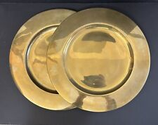 2 Vintage GATCO Brass CHARGER PLATES w/tags INDIA picture