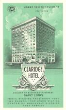 Vintage Postcard 1920's Under New Management Claridge Hotel St. Louis Missouri picture