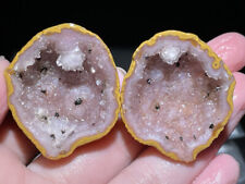 A Pair Rough Agate / Achat Nodule Chinese Fighting Blood Agate Xuanhua 21G Y73 picture