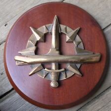 Vintage French Submariner Mounted Bronze Brass Plaque Submarine WWII picture