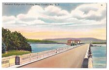 Catskill Mountains New York c1950's Ashokan Bridge over Dividing Weir, Reservoir picture