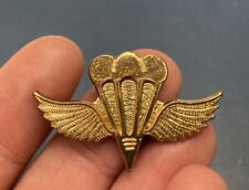 Rare 1950s US Navy Rigger Wings Gemsco Post WW2 Pin Medal Badge Gold Parachute picture
