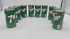 Set of Ten Vintage 7UP Cans I SevenUp Cans I Vintage Soda Cans | 7up Soda Cans picture