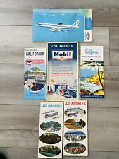 6 LOT 1950s/1960s Vintage California Bay Area Road/Highway Tourist Maps Airlines picture