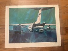 Vtg 1968 US AIR FORCE POSTER - HOME WITH THE WOUNDED - Vietnam War Lithograph picture