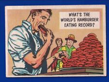WORLD'S HAMBURGER EATING RECORD 1961 TOPPS ISOLATION BOOTH #54 VG-EX picture