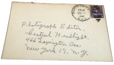 DECEMBER 1946 NEW YORK CENTRAL NYC HARLEM LINE CHATHAM & NEW YORK RPO ENVELOPE picture