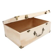 Wood Box Storage Box Treasure Box Non-Painted Diy Box For Keepsakes Gift Box picture