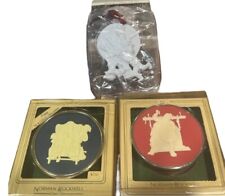 2 Norman Rockwell Hallmark Cameo Ornaments 1982, 1984  1 Portrait In Bisque 1993 picture