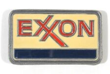 Vintage Exxon Buckle Patriotic Red White & Blue picture