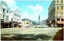 Sanford Square Maine, Monument, Old Cars, Shop Fronts, Coca Cola Sign Postcard picture