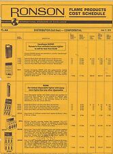 #MISC-0233 - JUNE 1974 RONSON lighter CATALOG PRICE LIST picture