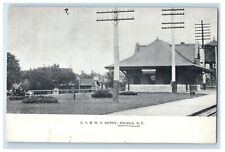 c1905 L. S. & M. S. Depot Train Station Angola New York NY Antique Postcard picture
