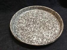 Vintage Gray Graniteware Enamelware Round 9