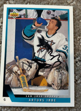 1993-94 Upper Deck #125 Arturs Irbe signed autographed card San Jose Sharks picture