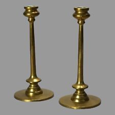 Arts & Crafts Pair of Cast Brass Candlesticks by Bradley & Hubbard picture