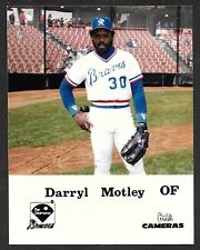 1986-87 BOB'S CAMERAS Darryl Motley  BRAVES  UNSIGNED  3-7/8 x 5  PHOTO CARD #2 picture