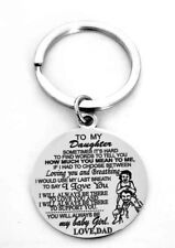 To my Daughter LOVE dad Keychain picture