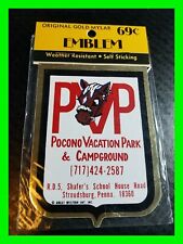 Original Vintage Genuine Camping Decal Pocono Vacation Park & Campground Penna.  picture