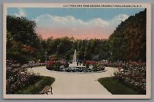 Postcard NY Lily Pond and Rose Garden Prospect Park Brooklyn New York D1 picture