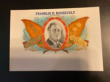 Franklin D Roosevelt Cigars Lithograph Embossed Label circa 1930 picture