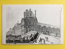 cpa engraving paper vergé OLD PARIS Le PONT ROYAL et les TUILERIES circa 1810 picture