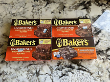 Vintage Baker's Chocolate Squares Unsweetened 4 Boxes Baking Squares picture