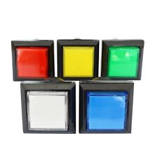 1Pcs New Arcade Square Push Buttons Illumilated LED Light w/ Microswitch 33*33mm picture