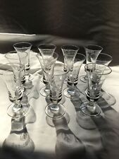 Set of 11 Jagermeister Footed Stemmed Shot Cordial Glasses Stag Logo * 2 Cl *EUC picture