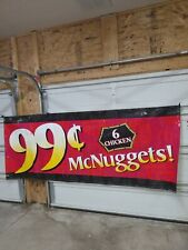 Vintage 1998 Chicken McNuggets 99 Cent Banner Sign Display Store Advertising (B) picture
