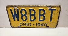 1960 Vintage Original Ohio License Plate W8BBT picture