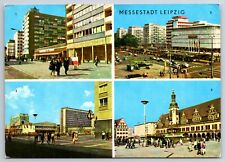 Vintage POSTCARD Germany Exhibition City Leipzig Multi-View picture