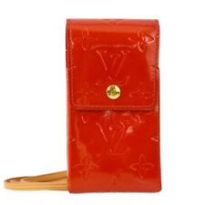 Louis Vuitton Red Vernis Green Cigarette Shoulder Bag Pouch M91155 TH1011 112366 picture
