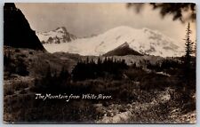 RPPC Mt Rainier From White River Enumclaw Washington Boland Photo Postcard F17 picture