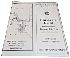 OCTOBER 1966 UNION PACIFIC WYOMING DIVISION EMPLOYEE TIMETABLE #41 picture