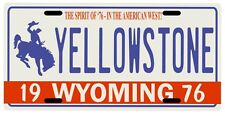 Yellowstone National Park 1976 Wyoming Souvenir License plate picture