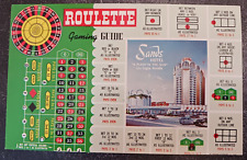 vtg postcard LAS VEGAS SANDS HOTEL Roulette Gaming Guide Card 1960s unposted picture