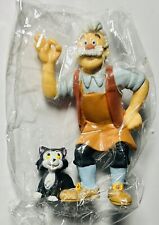 Vtg Bullyland Figurine Geppetto & Figaro Figure Cake Topper DISNEY Pinocchio New picture