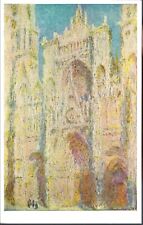 Vintage Postcard, Claude Monet, Rouen Cathedral, Sunlight, Painting, Art, unused picture