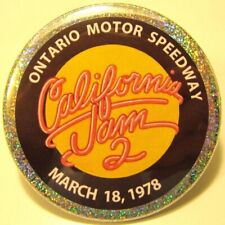 California Jam 2 PIN BUTTON 1978 Concert Festival Aerosmith Frank Marino Santana picture